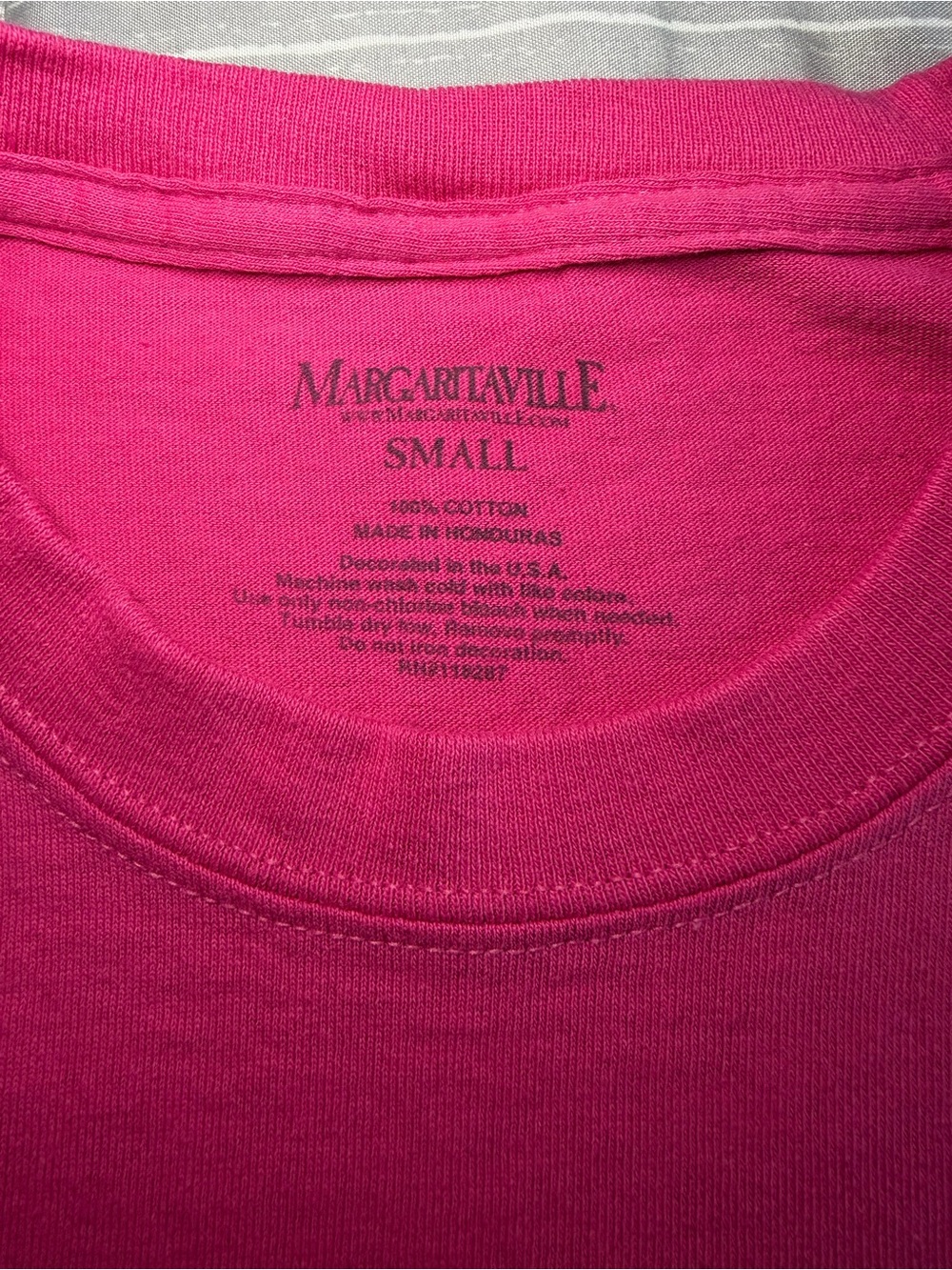 Margaritaville Hot Pink Short Sleeve Tee with Black Dog Logo - Picture 5 of 5